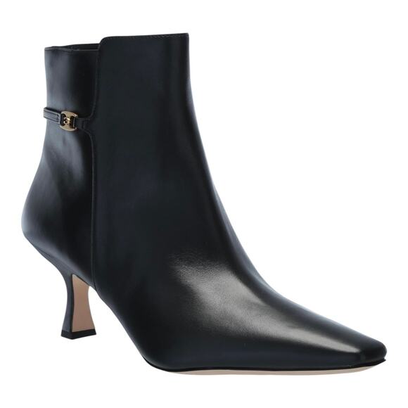 Coach Women's Rebecca Buckle Kitten Heel Booties Black Size 8 1/2 - Picture 1 of 4